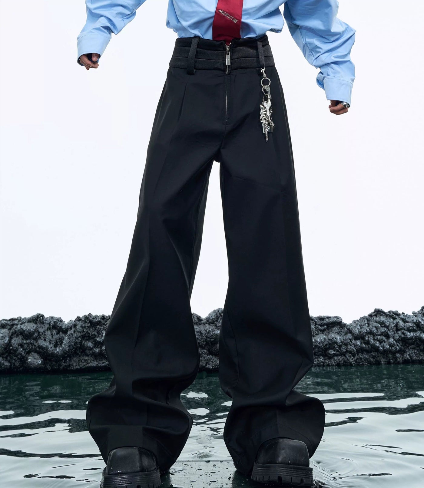 High Waist Zippered Pants Korean Street Fashion Pants By Argue Culture Shop Online at OH Vault