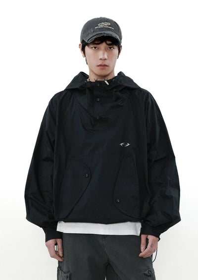 Abstract Pocket Windbreaker Jacket Korean Street Fashion Jacket By Mr Nearly Shop Online at OH Vault
