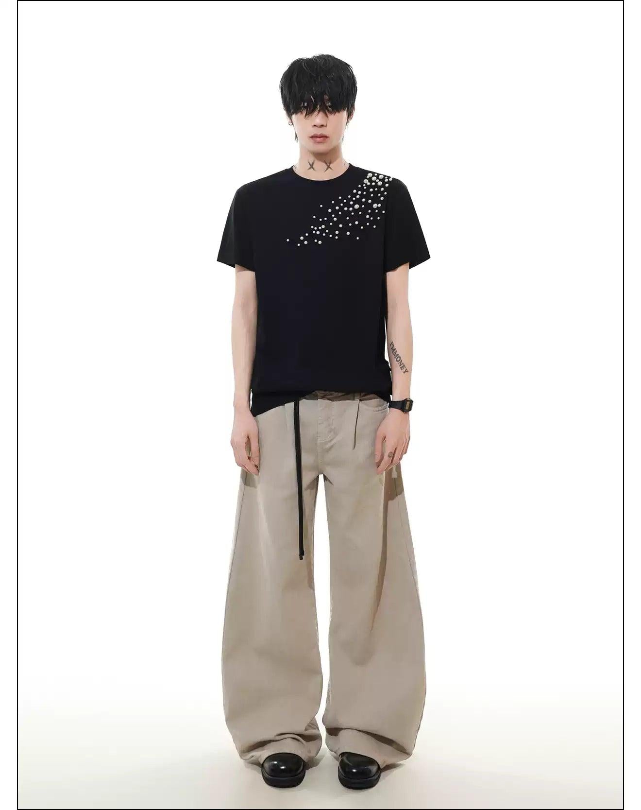 Pearled Accessories T-Shirt Korean Street Fashion T-Shirt By Mr Nearly Shop Online at OH Vault