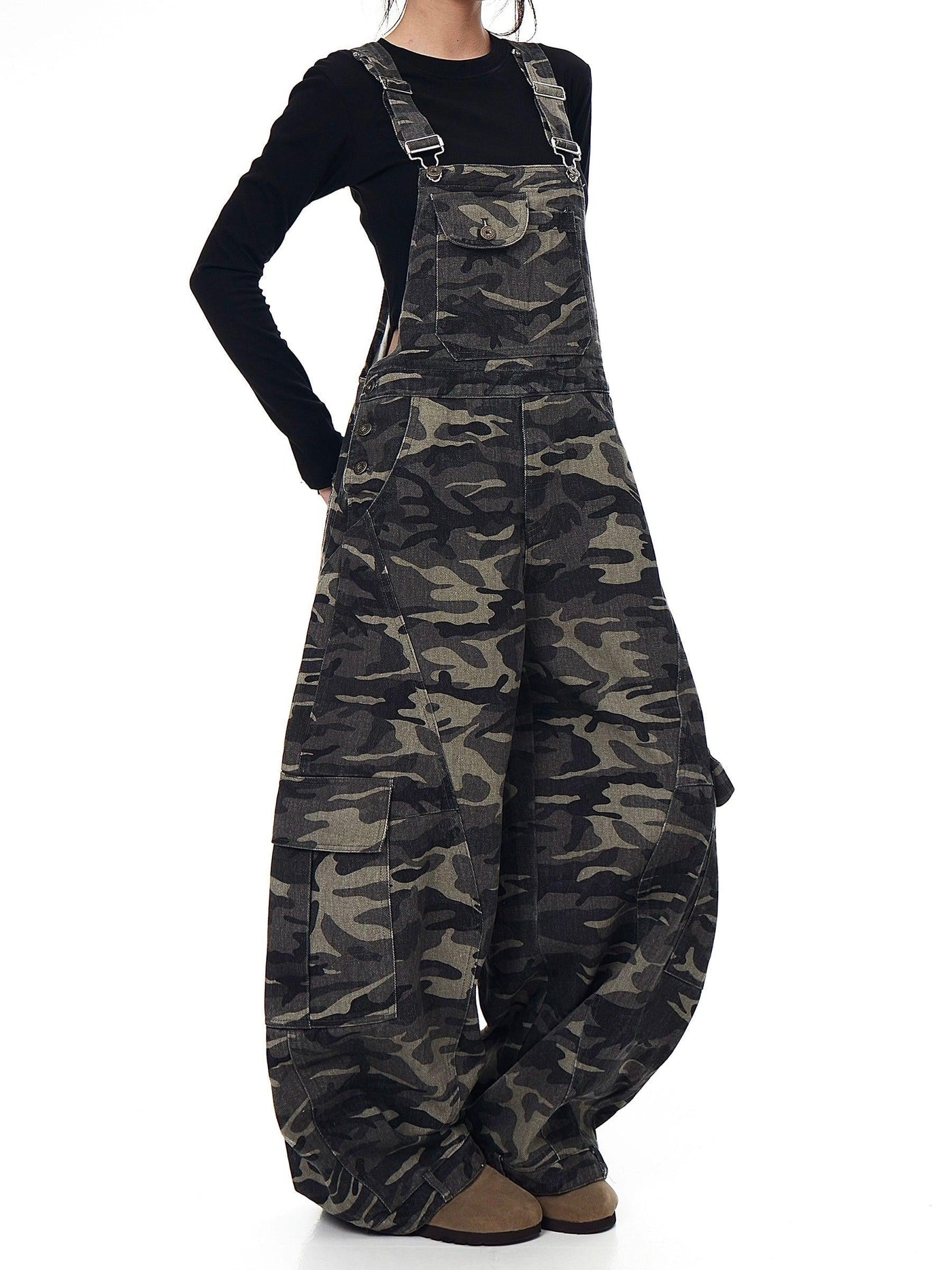 Camouflage Print Overall Korean Street Fashion Overall By Blacklists Shop Online at OH Vault