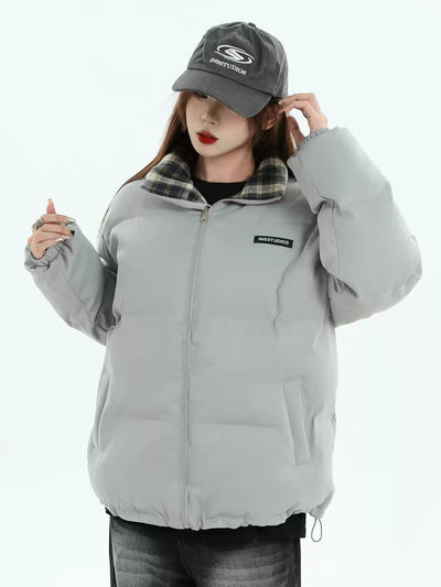 Reversible Zip-Up Puffer Jacket Korean Street Fashion Jacket By INS Korea Shop Online at OH Vault