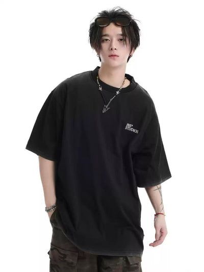 Faded Versatile T-Shirt Korean Street Fashion T-Shirt By INS Korea Shop Online at OH Vault