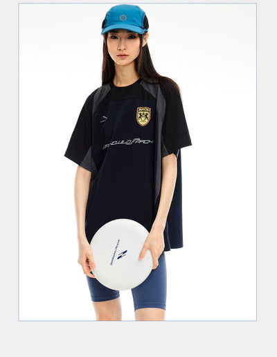 Contrast Splice Athleisure T-Shirt Korean Street Fashion T-Shirt By Roaring Wild Shop Online at OH Vault