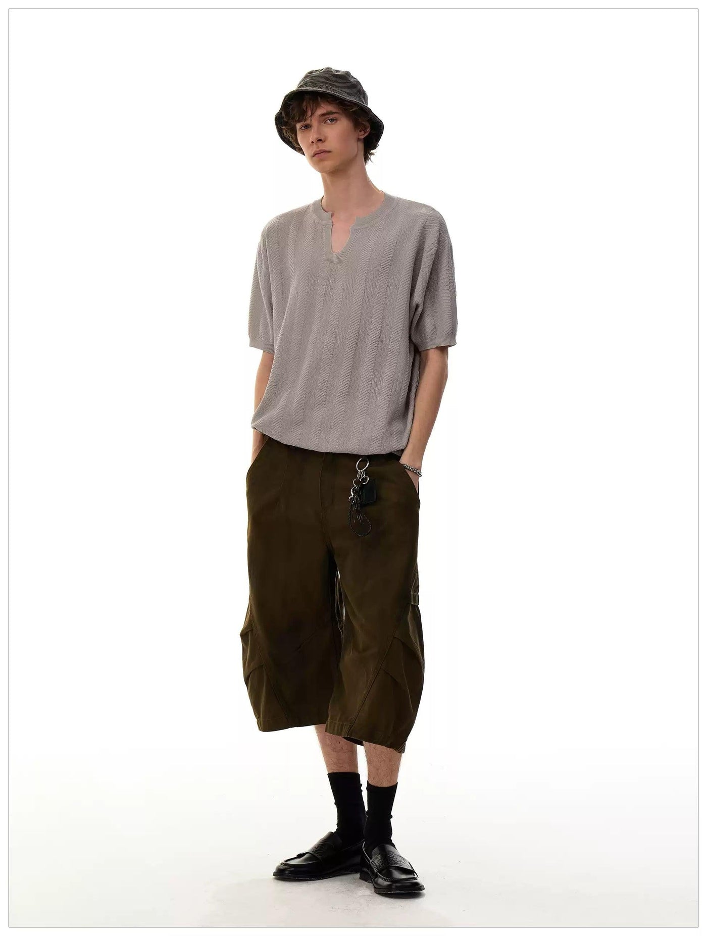 Neat Plain Knit T-Shirt Korean Street Fashion T-Shirt By Mr Nearly Shop Online at OH Vault