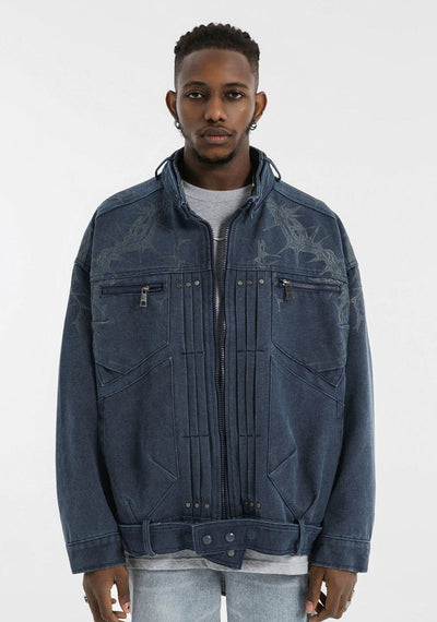 Thorned Branches Denim Jacket