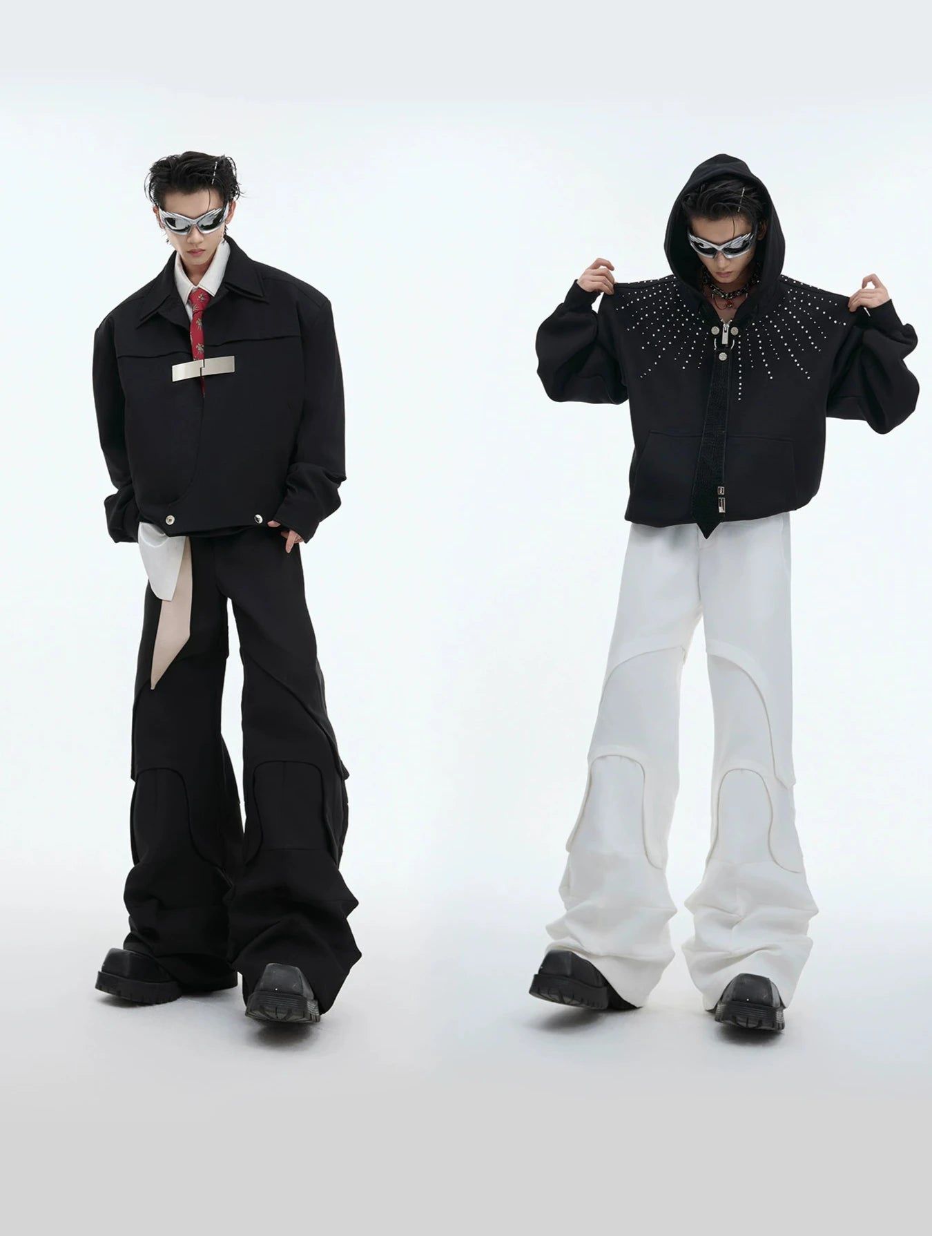 Abstract Structured End Pants Korean Street Fashion Pants By Argue Culture Shop Online at OH Vault