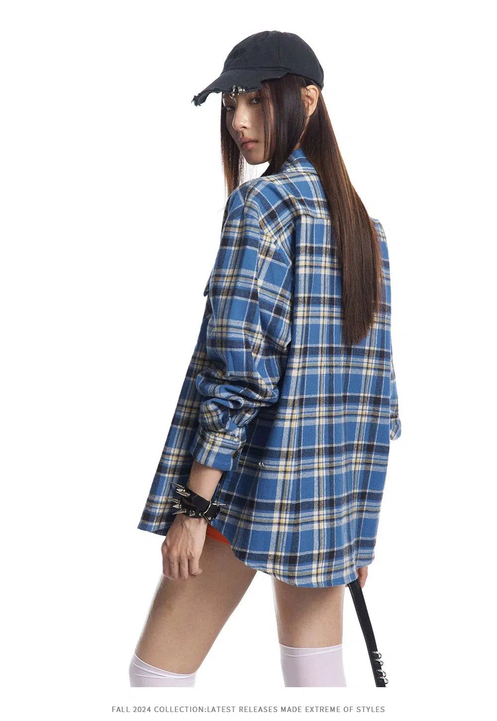 Flap Pocket Checked Shirt Korean Street Fashion Shirt By Made Extreme Shop Online at OH Vault