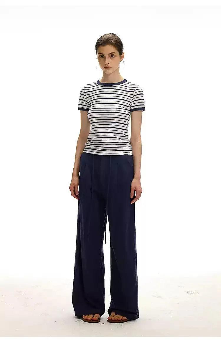 Linen Blend Drawstring Comfy Pants Korean Street Fashion Pants By Country Moment Shop Online at OH Vault