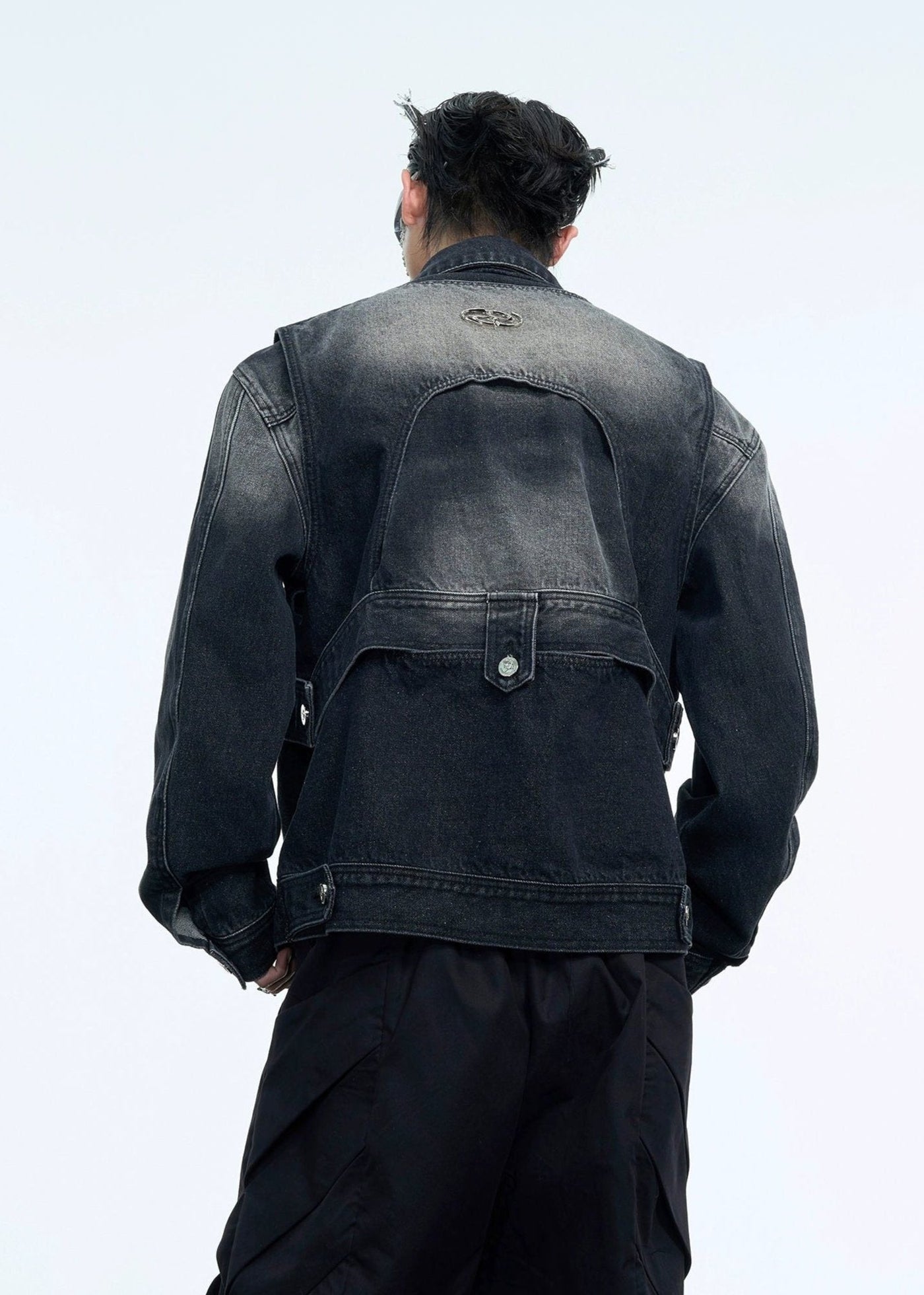 Strap Belts Detail Denim Jacket Korean Street Fashion Jacket By Argue Culture Shop Online at OH Vault