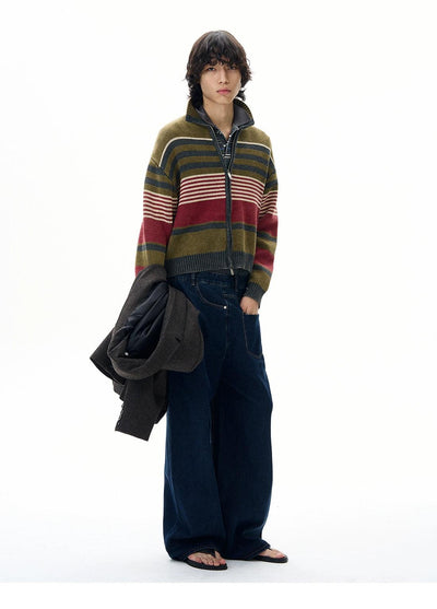 Irregular Pocket Loose Fit Jeans Korean Street Fashion Jeans By 77Flight Shop Online at OH Vault