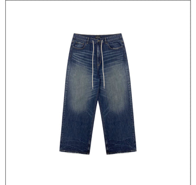 Oversized Raw End Jeans Korean Street Fashion Jeans By Mason Prince Shop Online at OH Vault