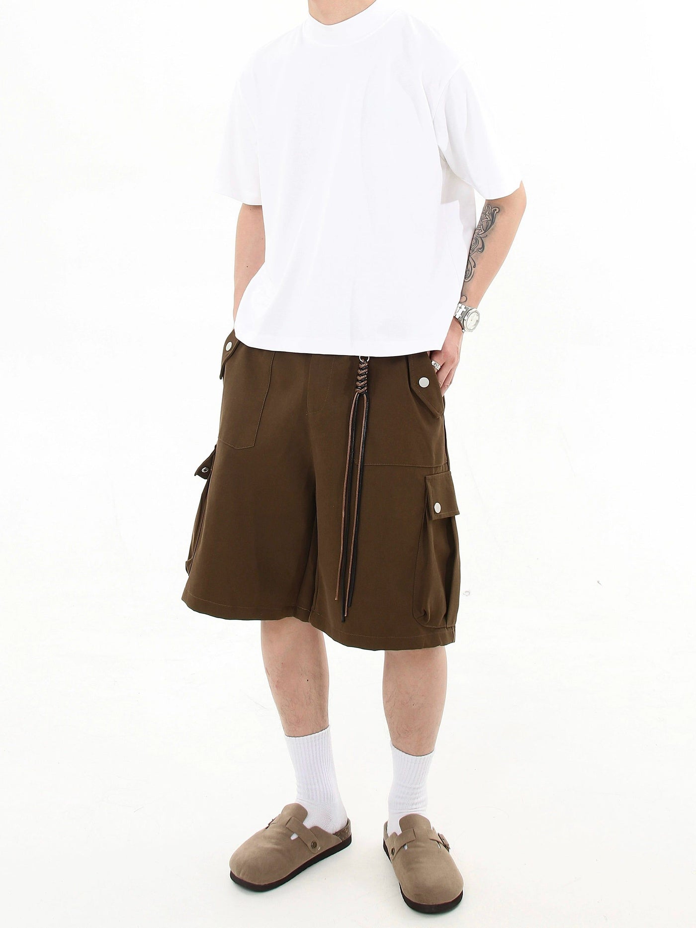 Larnyard Oversized Pocket Cargo Shorts Korean Street Fashion Shorts By Blacklists Shop Online at OH Vault