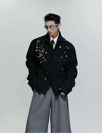 Assorted Details Buttoned Sweater Korean Street Fashion Sweater By Argue Culture Shop Online at OH Vault