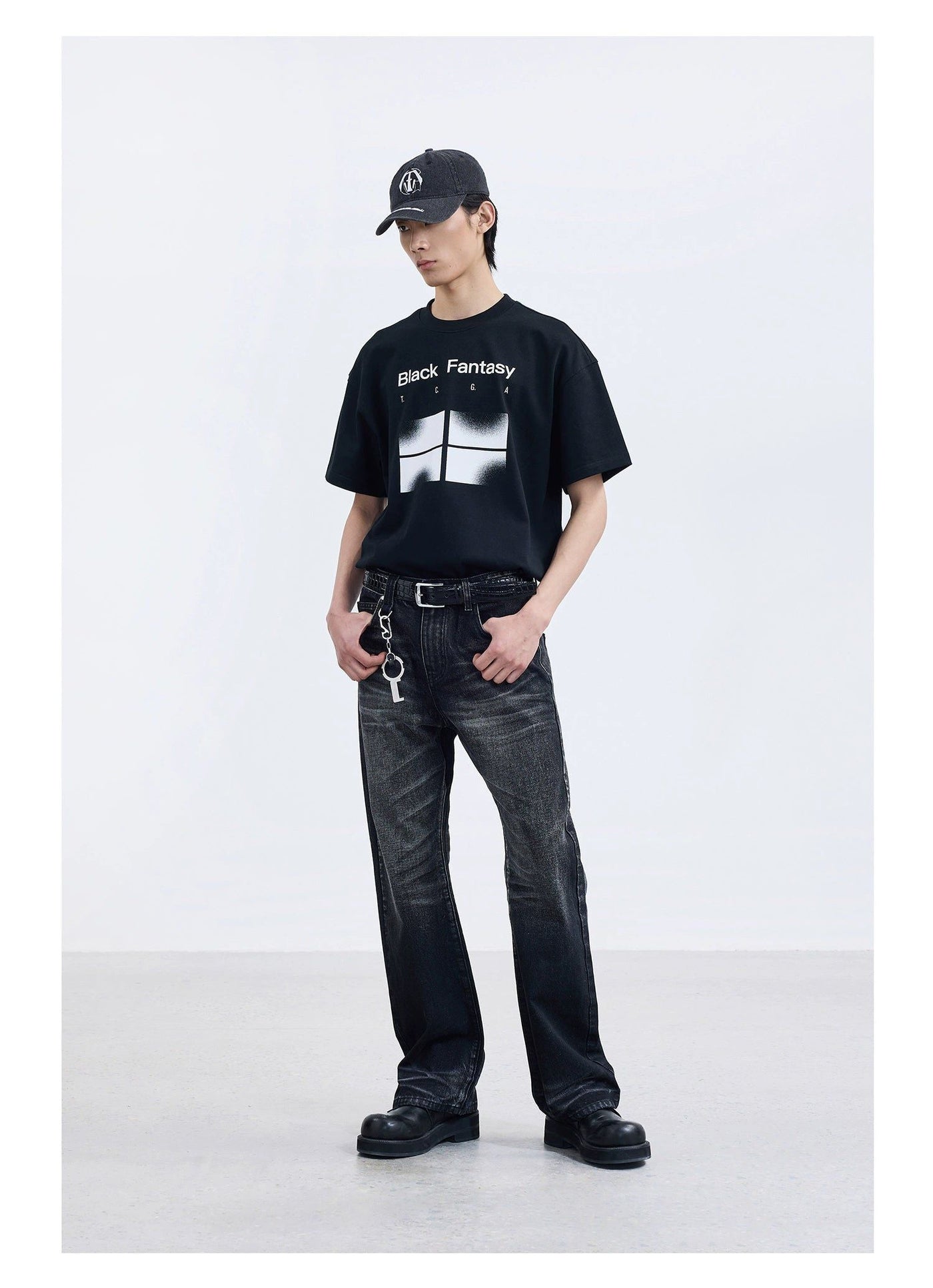 Faded Thigh Whiskers Jeans Korean Street Fashion Jeans By Terra Incognita Shop Online at OH Vault