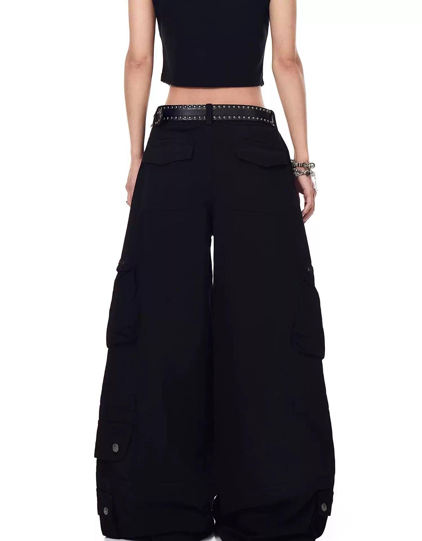 Multiple Pocket and Button Pants Korean Street Fashion Pants By Blacklists Shop Online at OH Vault