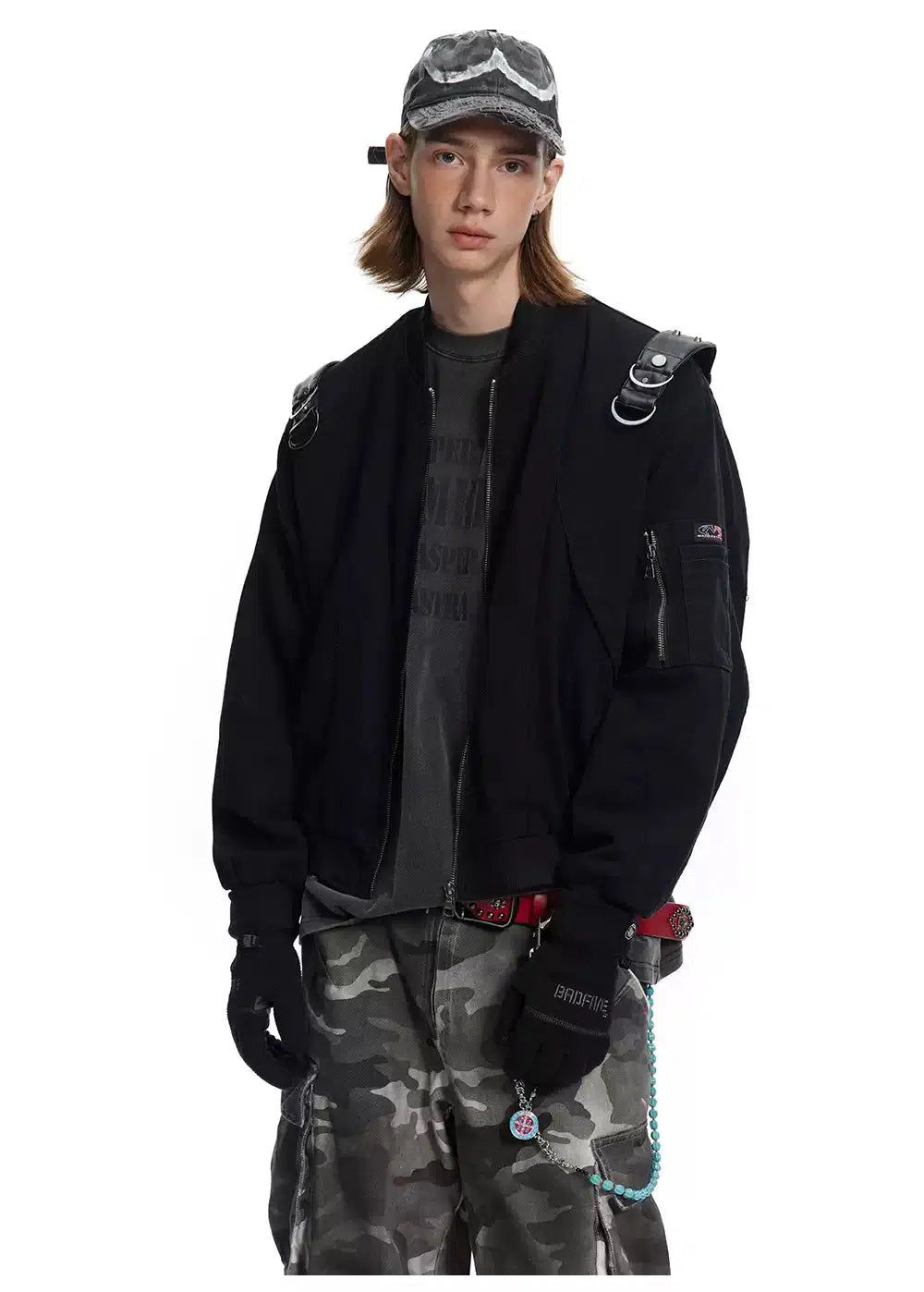 Plain Color & Camouflage Baseball Jacket Korean Street Fashion Jacket By Made Extreme Shop Online at OH Vault