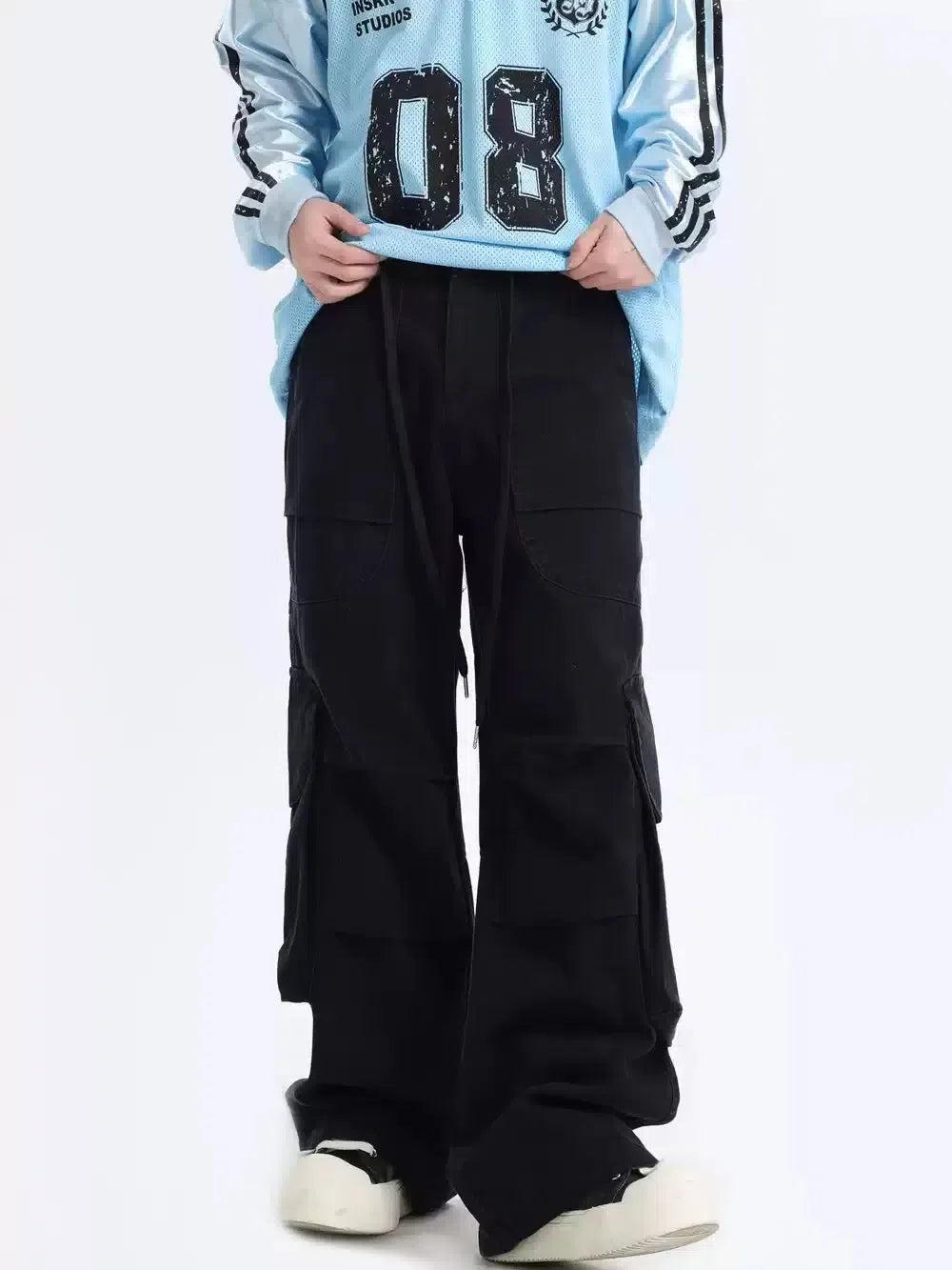 Drawstring Pleated Cargo Pants Korean Street Fashion Pants By INS Korea Shop Online at OH Vault