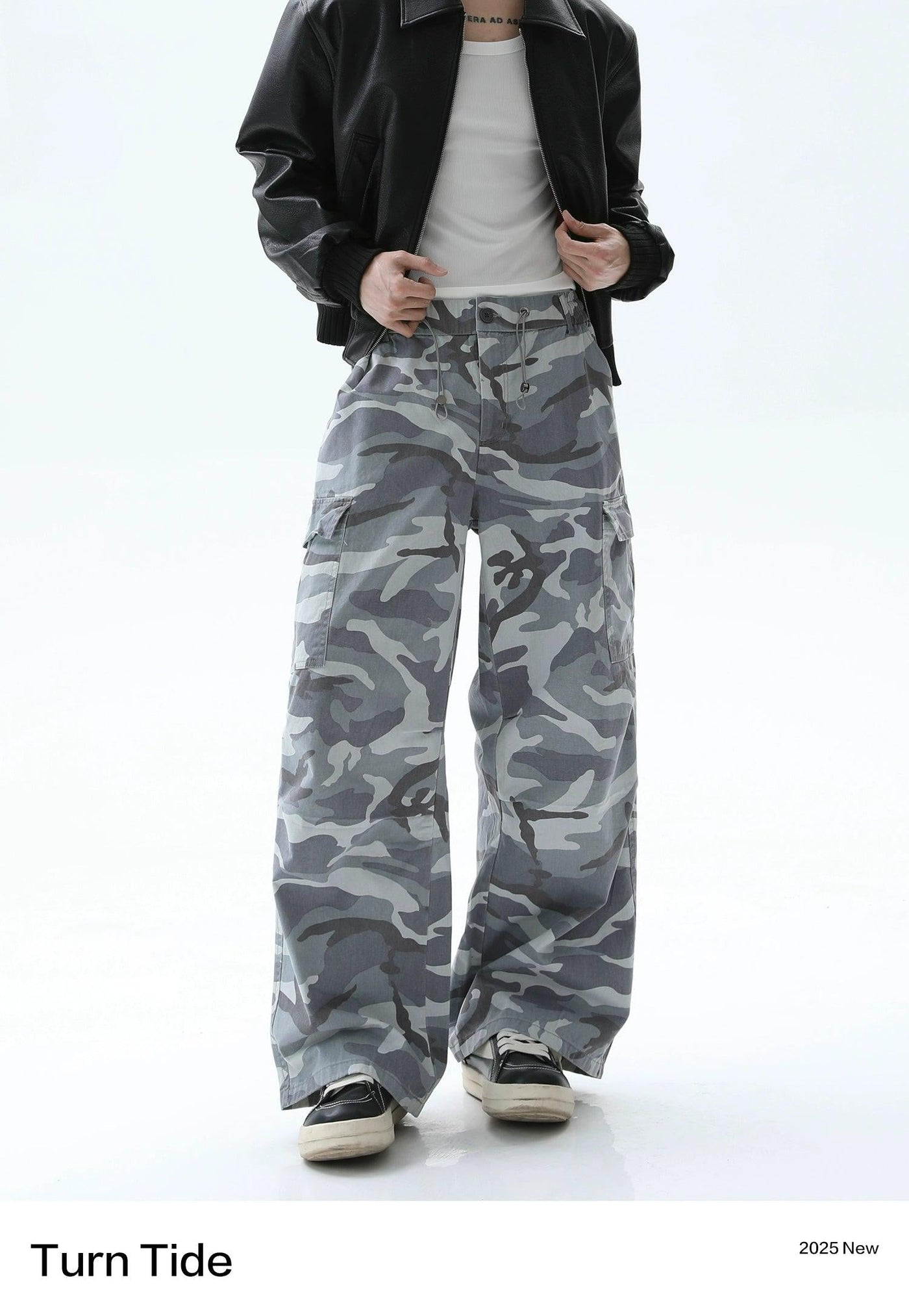 Camouflage Regular Fit Cargo Pants Korean Street Fashion Pants By Turn Tide Shop Online at OH Vault