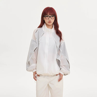 Scattered Spliced Windbreaker Jacket Korean Street Fashion Jacket By Apocket Shop Online at OH Vault