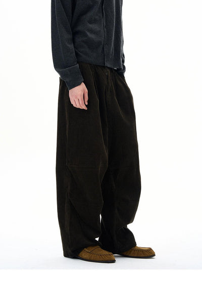 Fold Pleated Corduroy Pants Korean Street Fashion Pants By 77Flight Shop Online at OH Vault