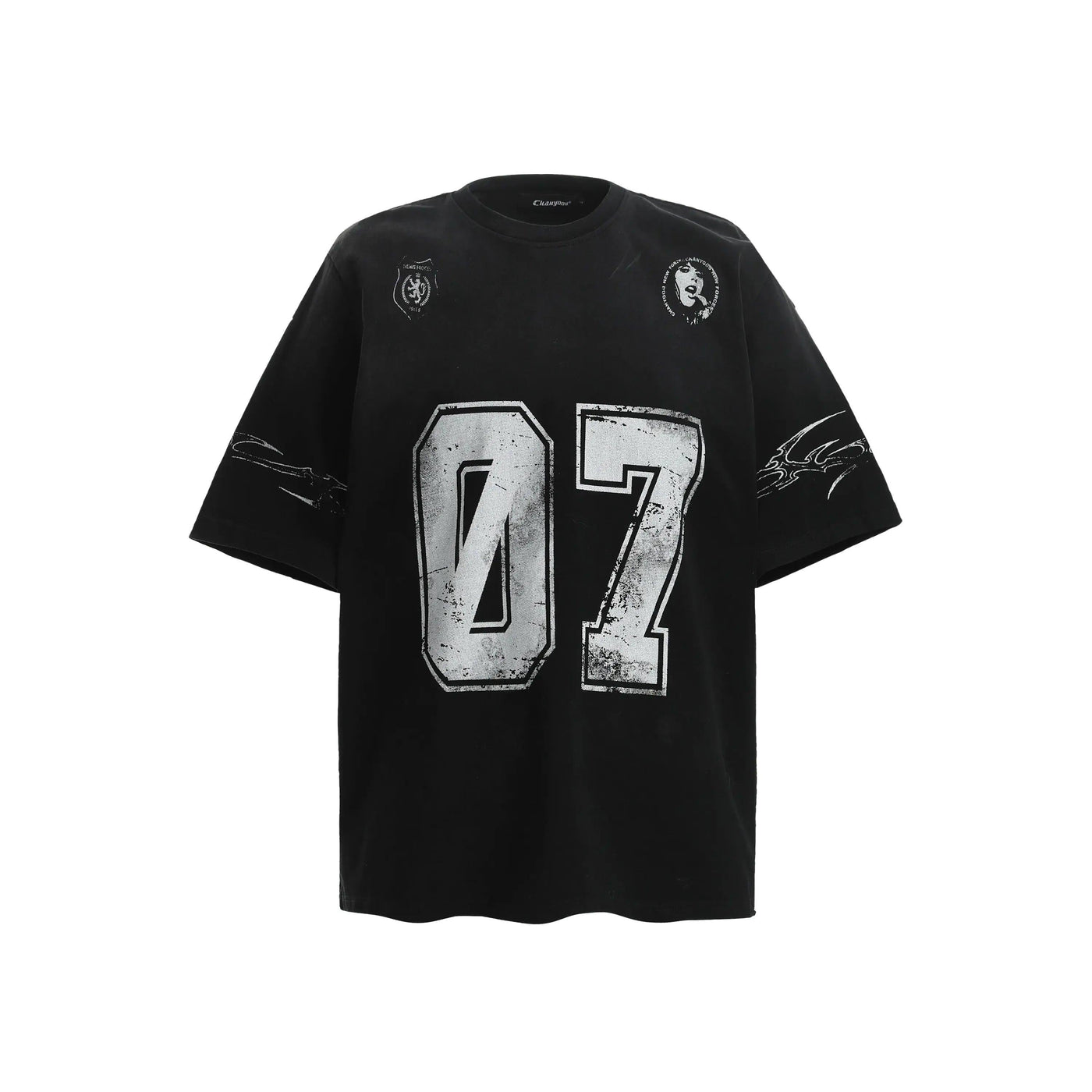 Stained Washed Jersey T-Shirt Korean Street Fashion T-Shirt By MaxDstr Shop Online at OH Vault