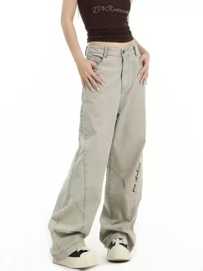 Structured Versatile Straight Jeans Korean Street Fashion Jeans By INS Korea Shop Online at OH Vault