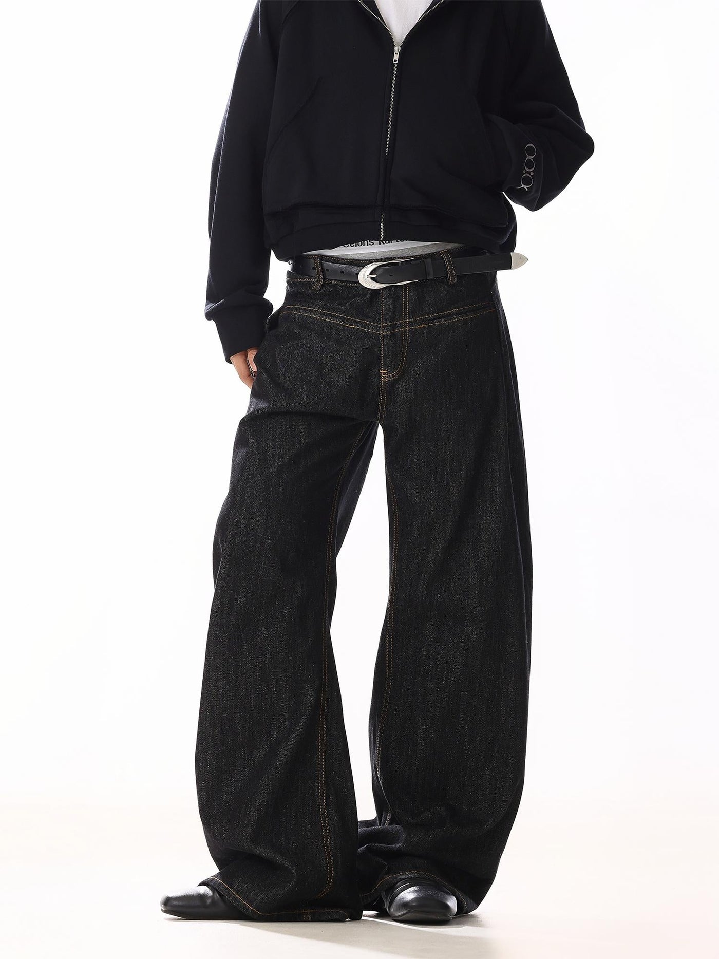 Wide Cut Versatile Jeans Korean Street Fashion Jeans By MEBXX Shop Online at OH Vault