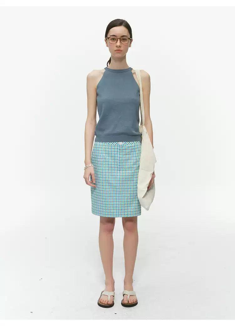 Wool Blend Halter Neck Knit Vest Korean Street Fashion Vest By Country Moment Shop Online at OH Vault