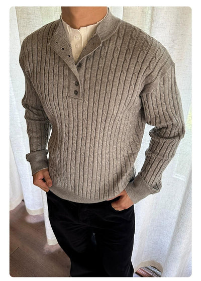 Layered Cable Knit Sweater Korean Street Fashion Sweater By Made Extreme Shop Online at OH Vault