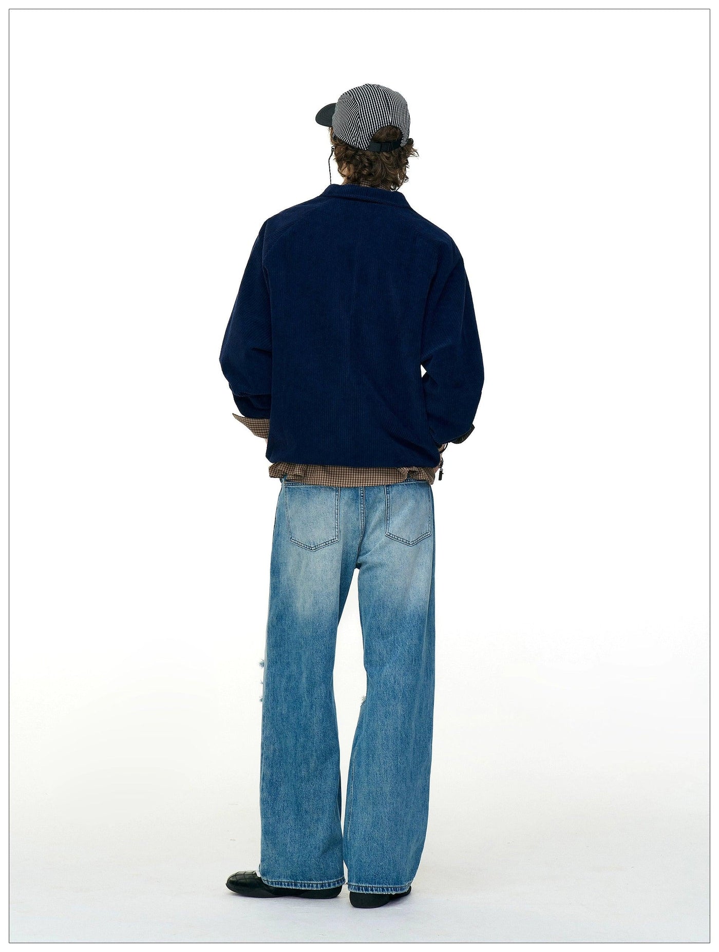 Versatile Zip Up Corduroy Jacket Korean Street Fashion Jacket By Mr Nearly Shop Online at OH Vault