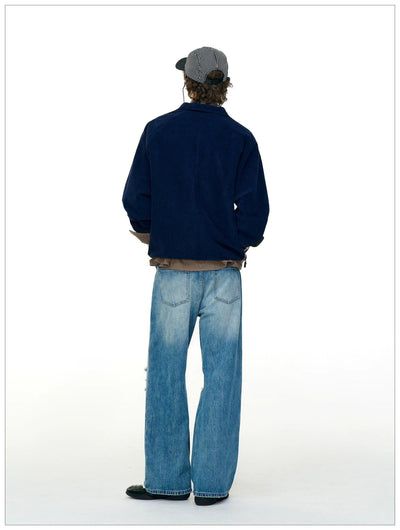 Versatile Zip Up Corduroy Jacket Korean Street Fashion Jacket By Mr Nearly Shop Online at OH Vault