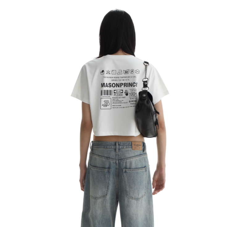Washed Signs Graphic Regular & Cropped T-Shirt Korean Street Fashion T-Shirt By Mason Prince Shop Online at OH Vault
