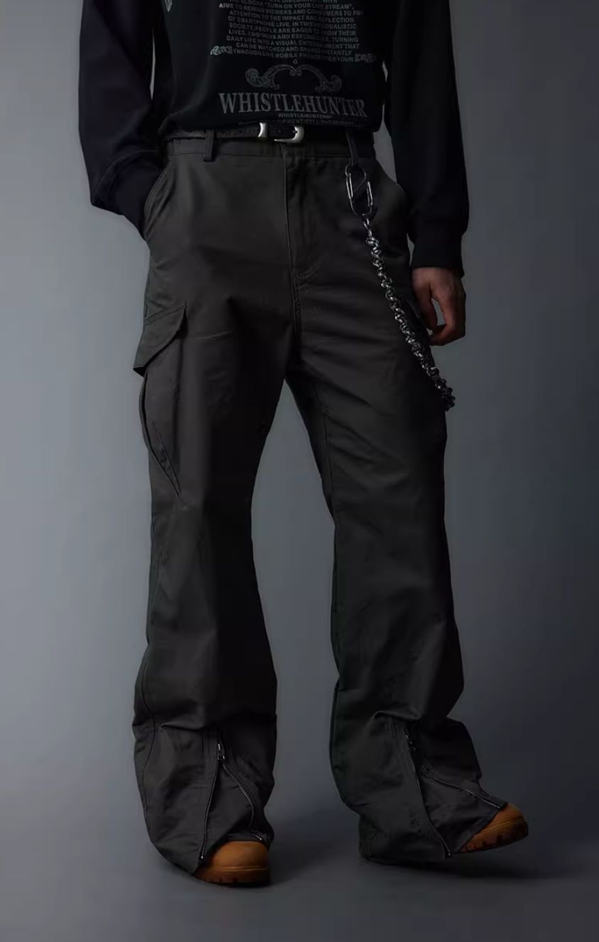 Zipped Ends Cargo Pants Korean Street Fashion Pants By Whistle Hunter Shop Online at OH Vault