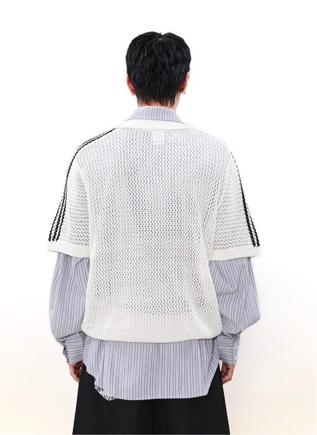 Neat Striped Buttoned Shirt Korean Street Fashion Shirt By Mr Nearly Shop Online at OH Vault