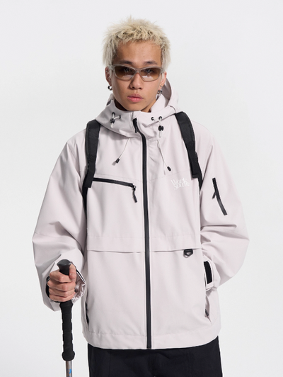 Waterproof Mountaineering Hooded Short & Long Jacket Set Korean Street Fashion Clothing Set By WORKSOUT Shop Online at OH Vault