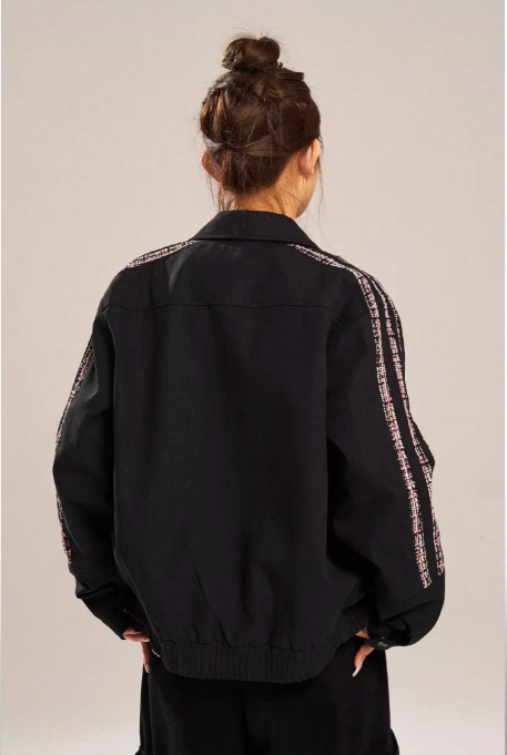 Side Bar Lace Collared Jacket Korean Street Fashion Jacket By New Start Shop Online at OH Vault