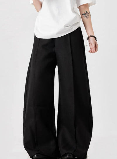 Mid-Seams Wide Trousers Korean Street Fashion Trousers By MaxDstr Shop Online at OH Vault