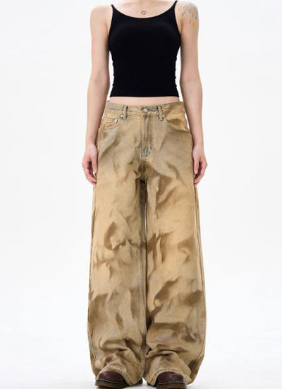 Mud-Dyed Distressed Jeans Korean Street Fashion Jeans By MaxDstr Shop Online at OH Vault