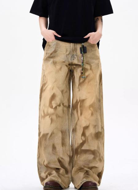 Mud-Dyed Distressed Jeans Korean Street Fashion Jeans By MaxDstr Shop Online at OH Vault