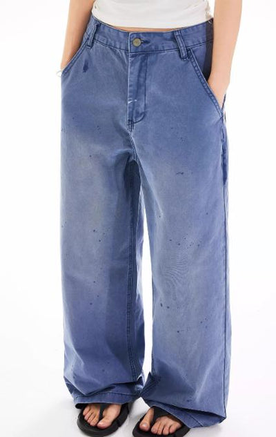 Ink-Splashed Loose Pants Korean Street Fashion Pants By MaxDstr Shop Online at OH Vault