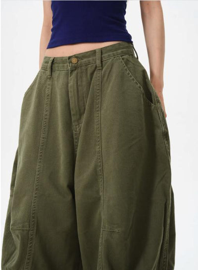 Slant Pocket Baggy Fit Pants Korean Street Fashion Pants By 77Flight Shop Online at OH Vault