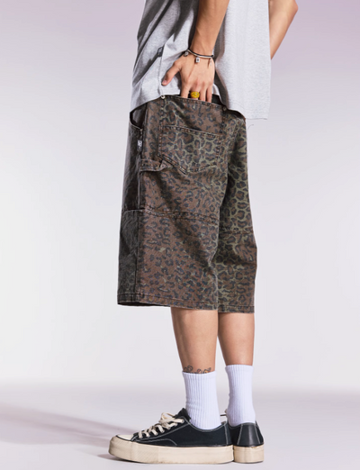 Structured Camo Cargo Shorts Korean Street Fashion Shorts By Remedy Shop Online at OH Vault