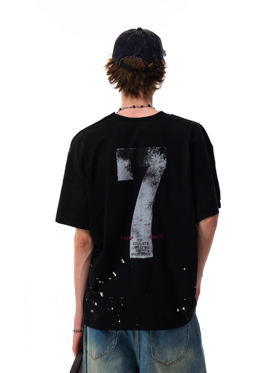 Splatter Camouflage Layered T-Shirt Korean Street Fashion T-Shirt By Mr Nearly Shop Online at OH Vault