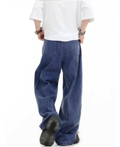 Tie-Dyed Curved Cut Jeans Korean Street Fashion Jeans By INS Korea Shop Online at OH Vault
