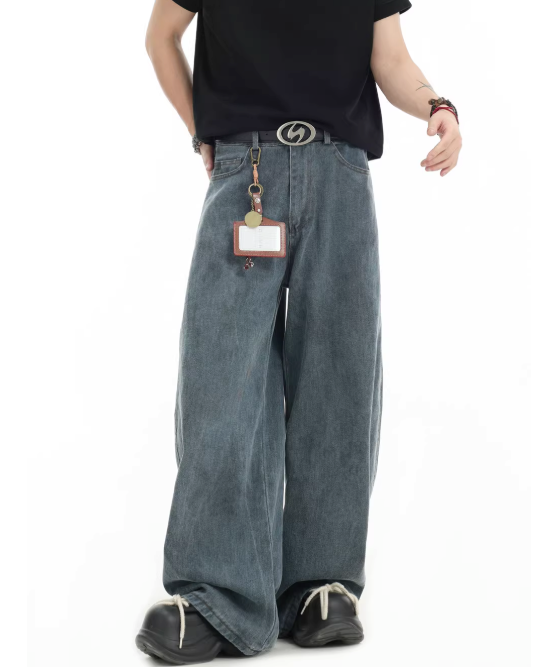 Tie-Dyed Curved Cut Jeans Korean Street Fashion Jeans By INS Korea Shop Online at OH Vault