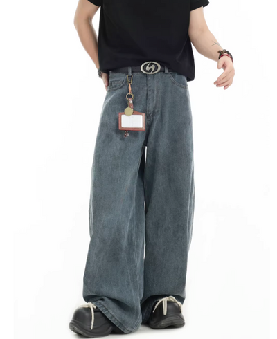 Tie-Dyed Curved Cut Jeans Korean Street Fashion Jeans By INS Korea Shop Online at OH Vault