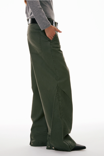 Wide Leg Cut Workwear Jeans Korean Street Fashion Jeans By Funky Fun Shop Online at OH Vault