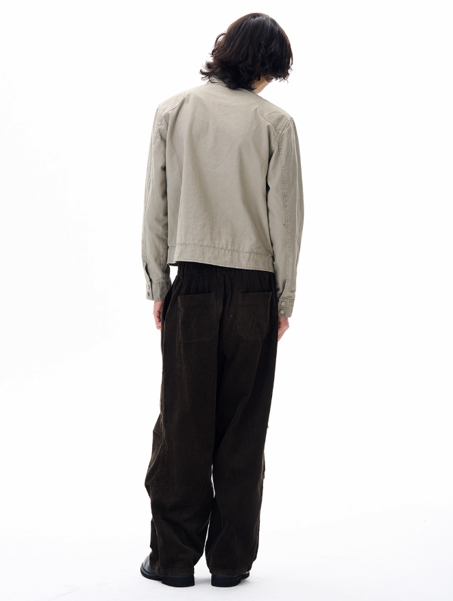 Structured Fireman Clasp Short Jacket Korean Street Fashion Jacket By 77Flight Shop Online at OH Vault