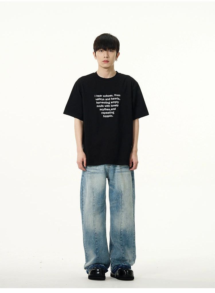 Rippled Washed Jeans Korean Street Fashion Jeans By 77Flight Shop Online at OH Vault
