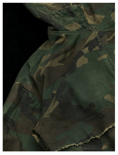 Mud-Dyed Hooded Camo Jacket Korean Street Fashion Jacket By ANTIDOTE Shop Online at OH Vault